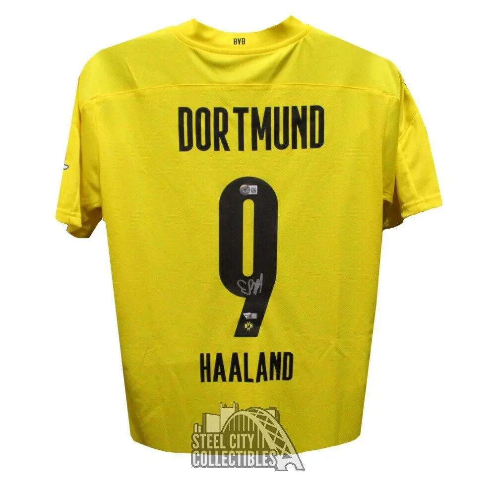 Erling Haaland Autographed Dortmund FC Soccer Jersey - BAS - Fanatics - Fanatics Authentic Certified
