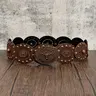 Plus Size Cowgirl Boho Belt for Women, Western Cowboy Belts, Western Style Wide Buckle, Studded Belt Buckle, PU Material, Animal Pattern, Perfect for Parties & Daily Wear, Belt With Buckle
