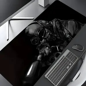Tactical Special Forces Pattern Mouse Pad, Rectangle Gaming Mouse Pad, Non-slip Rubber Base Desk Keyboard Mat, Gaming Desk Accessory for Home Office, Desk Supplies