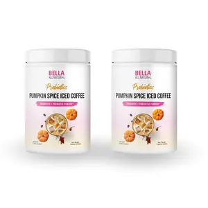 2 Pack Bella All Natural Probiotics Pumpkin Spiced Ice Coffee