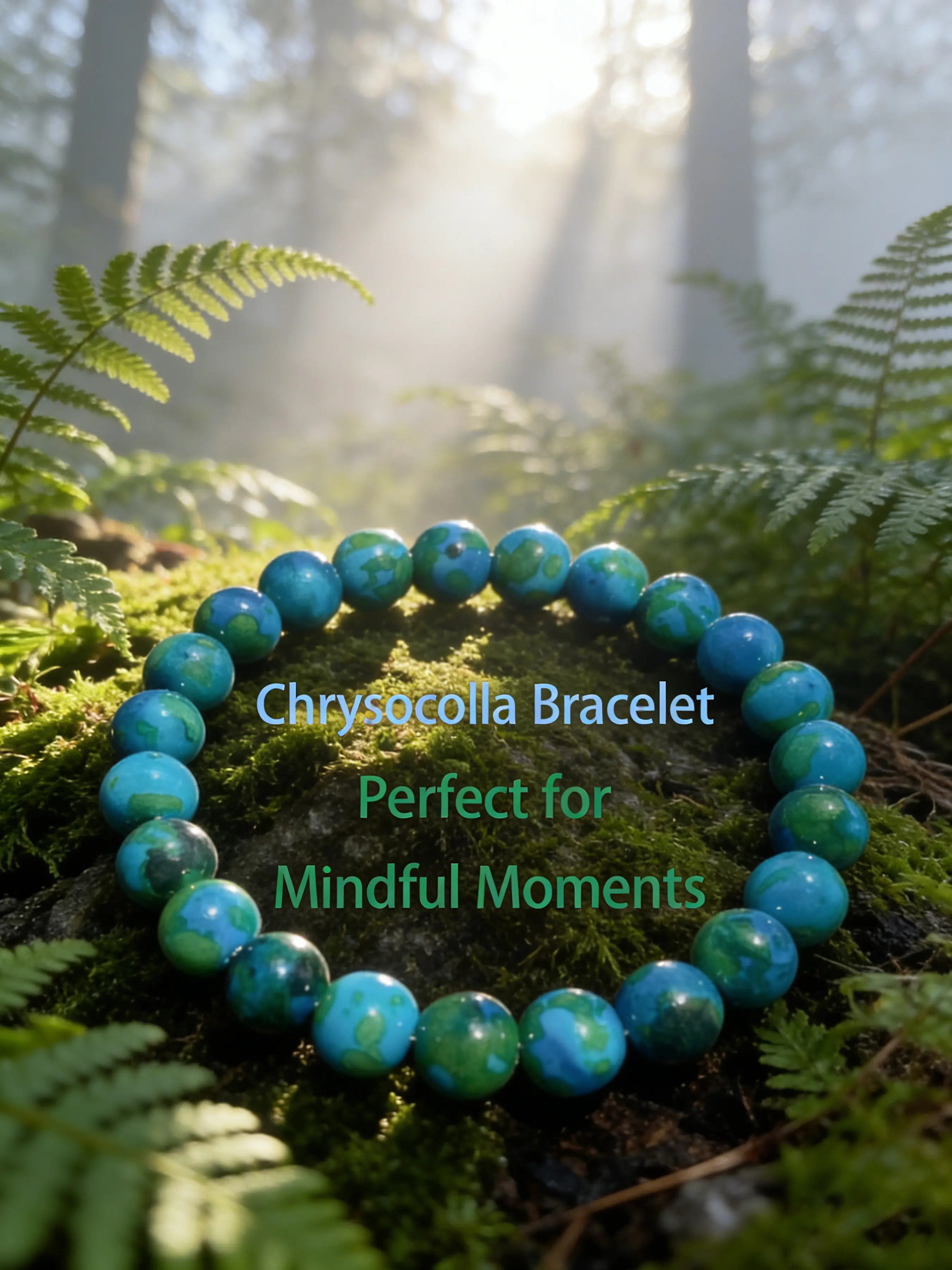 New Chrysocolla Natural Stone Bracelet, Unisex Healing Jewelry, Versatile Design, Stackable Bracelets, Crystal Bracelets, Crystals Bracelets, Perfect for Daily Wear, Anniversary, Wedding, Party