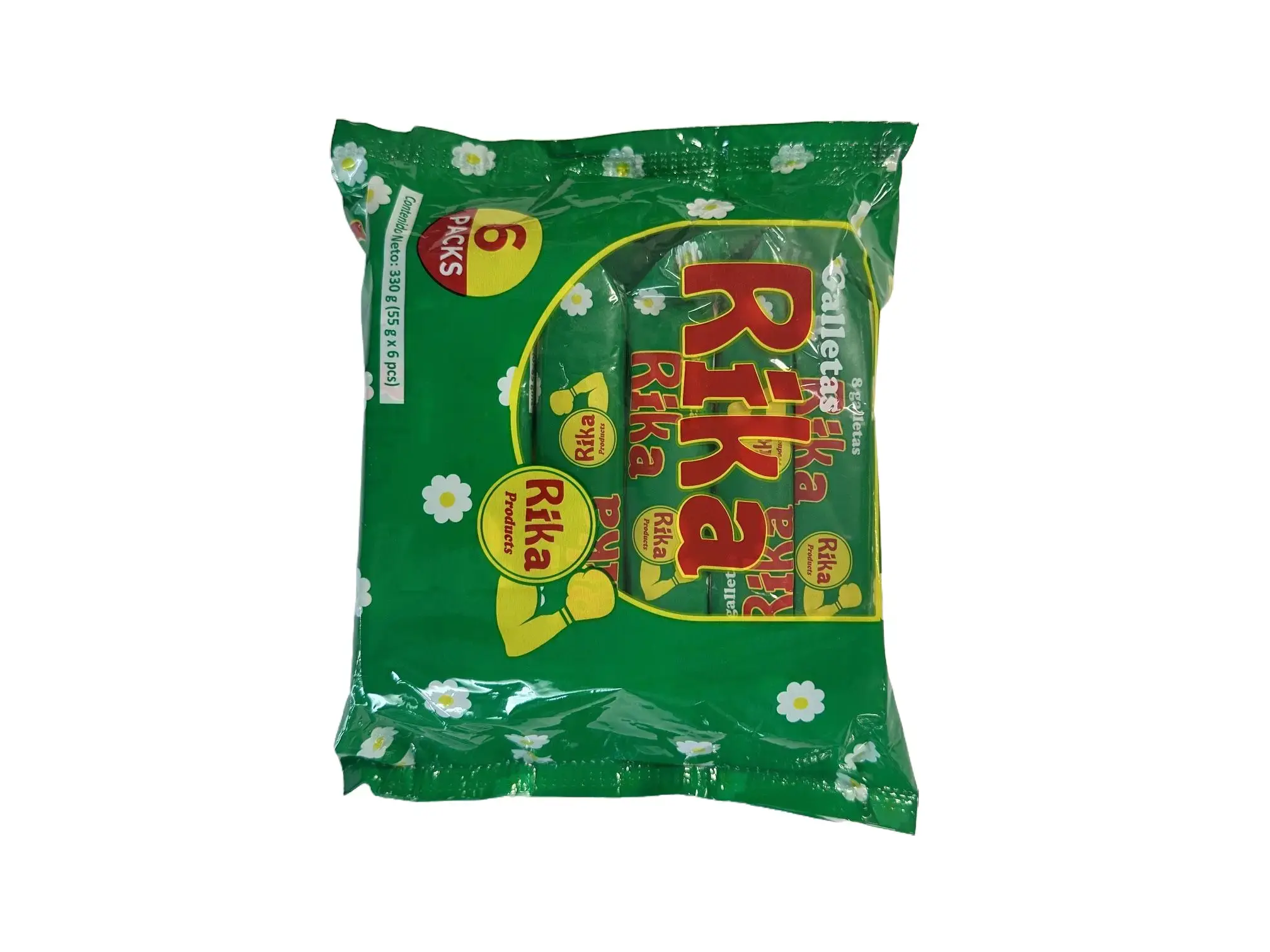 Rika 2-Pack Certified Org. Fat Free Low Calorie Flour-Made Lemon Flavor Crisps & Puffed Snacks with 6 Sticks - Ideal On-the-Go Food