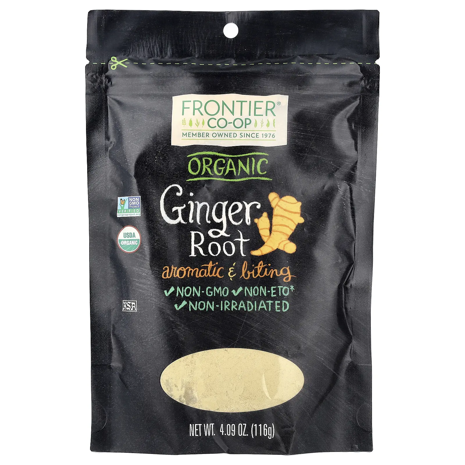 Frontier Co-op Organic Ginger Root, 4.09 oz (116 g)