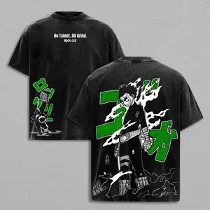 Rock Lee Tee Washed – Naruto Anime Manga Vintage Washed Heavy Cotton Oversized T-Shirt & Hoodie, Double Printed Retro Unisex Streetwear Graphic Top, Taijutsu Fighter Edition, Multi-Color Anime Merch men georgia outfit lemon demon logo print gift