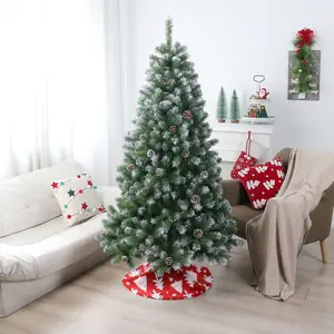 5FT/6.5FT/7.5FT White Pointed Christmas Tree - A Christmas Tree With 44-83 Pine Cones, Easy To Install, Comes With Installation Gloves And Tree Top Decorations, Christmas Day Decorations, Christmas Tree perfect ornament