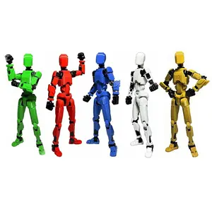 T13 Action Figure Set(Assembly Completed) 3D Printed Multi-Jointed Movable Robot Dummy Set with Full Articulation for Stop Motion Animation