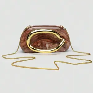 Acrylic Clutch Bag with Chain,  Rebellious Party Bag, Personalized Gift Choice, Comfortable And Fashionable, Stylish Handbag, Accessory Fashionable Style Crossbody Bag Suitable for All Occasions, Affordable Luxury Feel, Crossbody Bag, Ideal for Valentine'