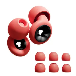 Super Comfortable Silicone Earplugs, Reusable Soft Silicone Ear Plugs, 4 Sizes XS/s/m/l, Suitable for Sleep, Swimming, Travel