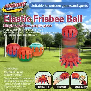 Outdoor Toy Interactive Bounce Plate Transform Feature Vent Hole Throw Disc Ball Flying Saucer Magic Flyer Ball