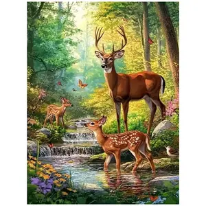 Deer Animal Diamond Painting Kit Square Round Diamond 5D DIY Forest Mosaic Handmade Art Adult Exquisite Gift Home Decor