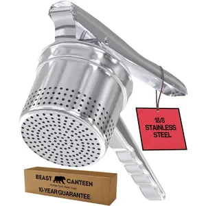 Potato Ricer for Mashed Potatoes, 18/8 Stainless Steel, Makes Fluffy Smooth Mashed Potatoes, Cauliflower Rice and Vegetables, Professional Large Press Masher Kitchen Tool
