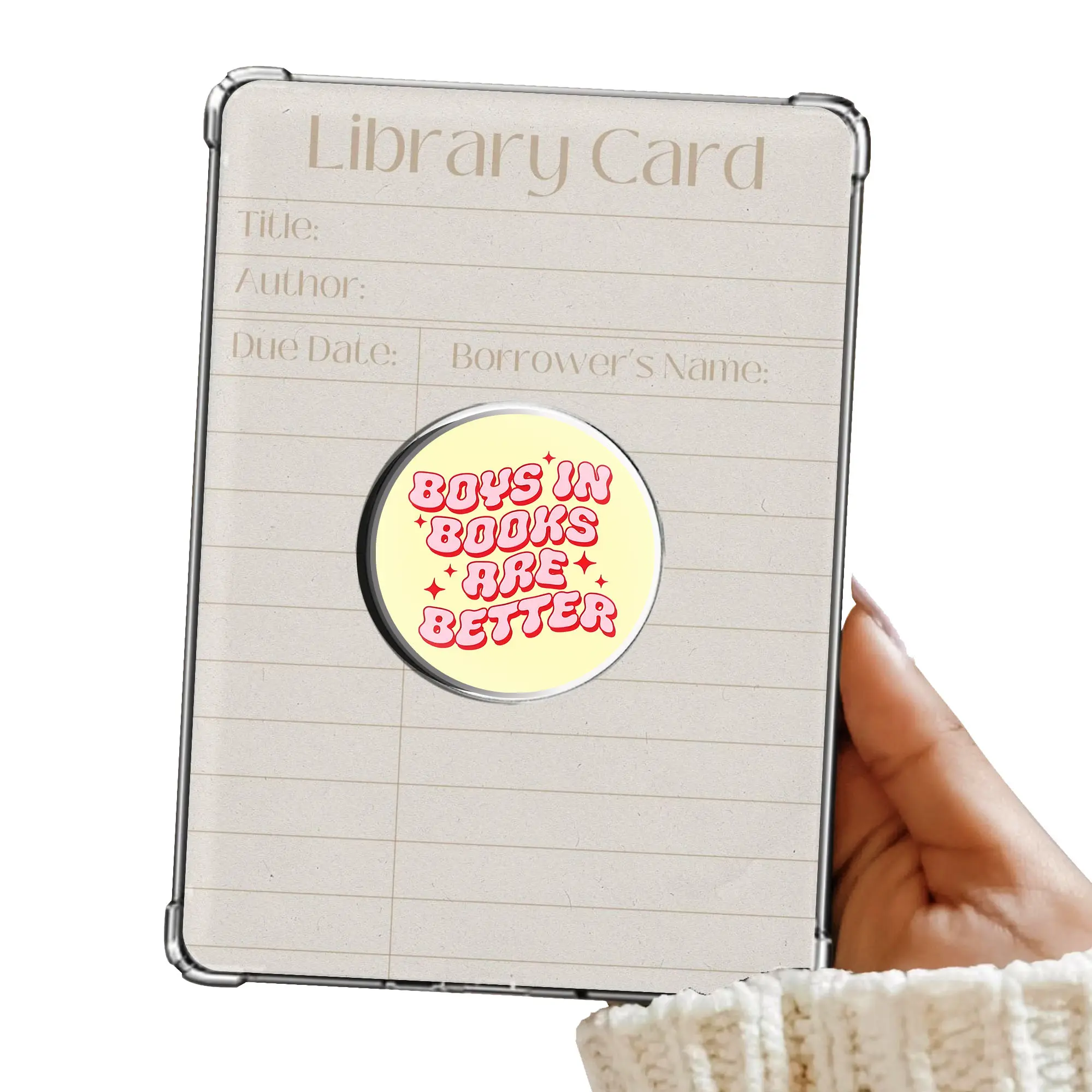 Boys In Books Are Better Magnetic Pop Socket Kindle Grip Cute Adorable MagSafe Phone Grip Phone Holder Magnetic Pop Socket Phone Kindle Grip Popsocket