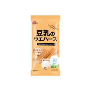 BOURBON Japanese Wafer Cookies with Soy Milk 112g - Deliciously Crunchy Snack