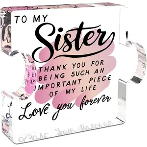 Sister Acrylic Puzzle Plaque| Heartfelt Gift for Sister Birthday Christmas Valentine
