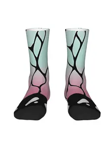 1 Pair Hip Hop Retro Demon Slayer Kocho Shinobu Butterfly Crazy Men's compression Socks Unisex Street Style Pattern Printed Funny Novelty Happy Crew Sock