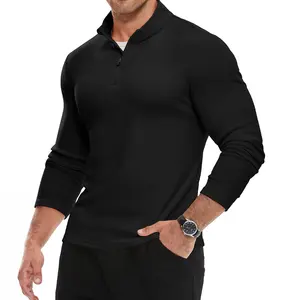JMIERR Men's 2026 Casual Quarter Zip Pullover Sweatshirts Stretch Fall Polo Plush Long Sleeve Shirt Comfy Underwear JMIERR Men's 2026 Casual Quarter Zip Pullover Sweatshirts Stretch Fall Polo Plush Long Sleeve Shirt Comfy Underwear