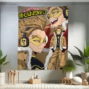 Anime My Hero Academia Hawks Cartoon Tapestry Wall Hanging Decoration Household Home Decor