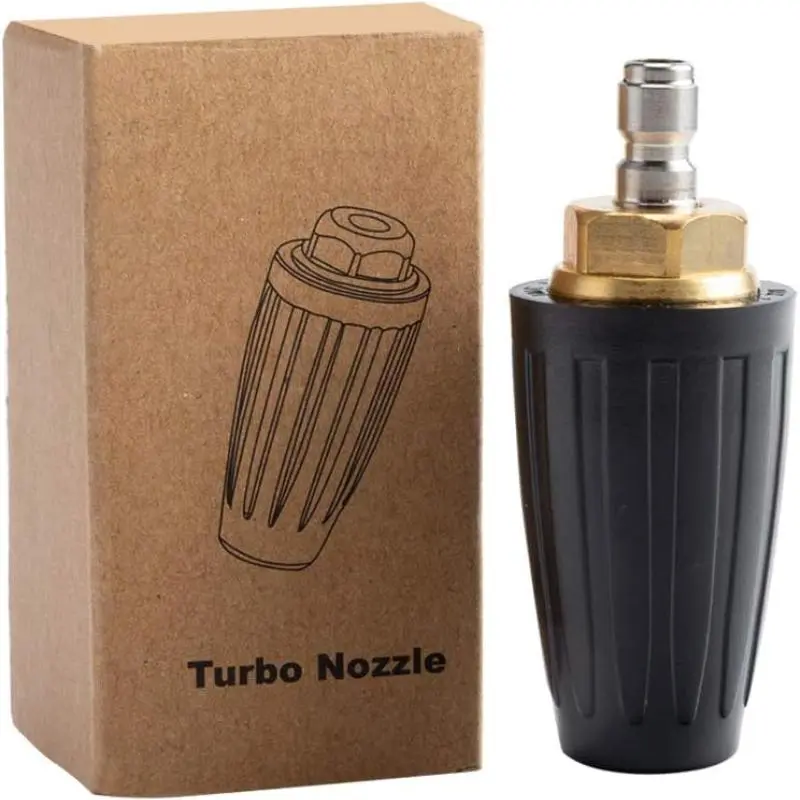 Turbo Washer Nozzle, 4000 PSI Rotating Pressure Washer Nozzle with 1/4'' Quick Connect, Car Wash Accessories for Cleaning Brick, Concrete, Vinyl Surfaces, High Flow Nozzle, Water Nozzle