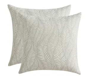 Palm Aire Owen 2-Piece Beige Reversible Decorative Pillow Set