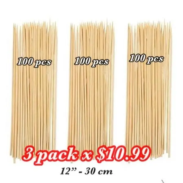 Palitos de Brocheta 300 pcs 12” Palitos de Brocheta 300 pcs 12”