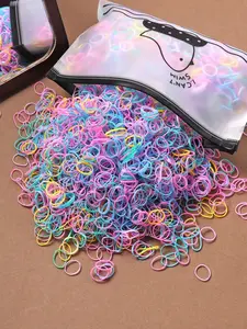 1000pcs Girl Spring Color Hair Bands, Multi-Color Ponytail Holders, Party & Graduation Gifts, Braided Ponytail Accessories