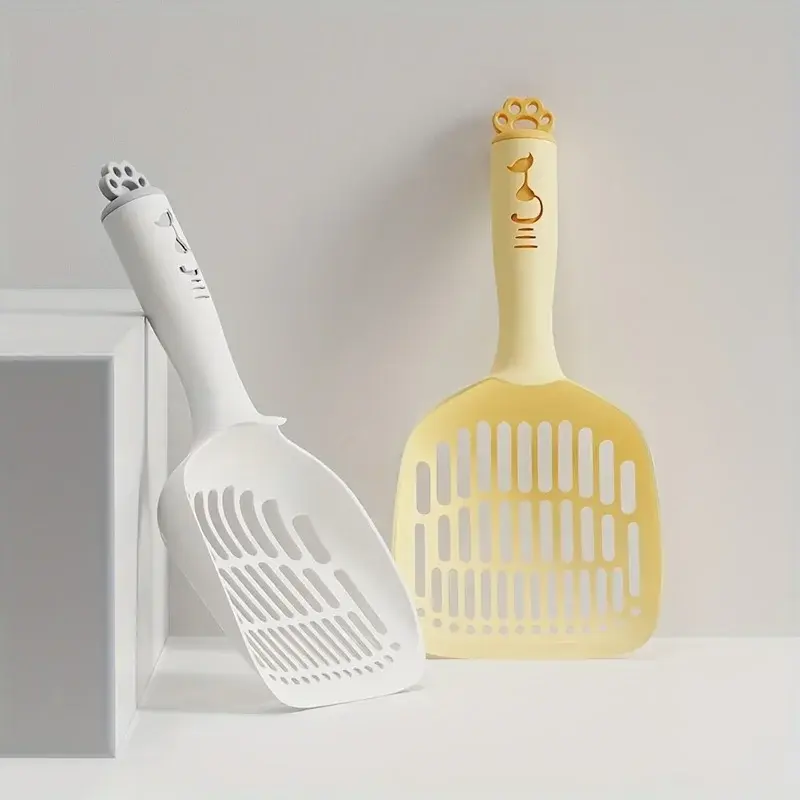 Premium Large Foldable Cat Litter Shovel - Durable & Thickened ABS Plastic Tool for Tofu, Fine-Grained Litter, Daily Use, Mess-Free Scooping, Saves Money, Pet Cleaning Supplies, Tofu & Fine Litter Friendly