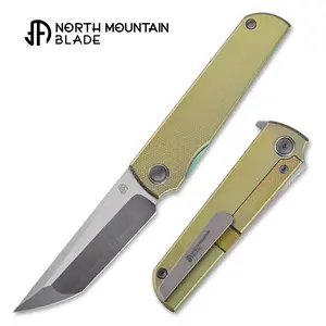 North Mountain Blade x Lee Williams “Zen” ZDP-189 Tanto – Patterned Anodized Handle 2414-A-ZDP189-C
