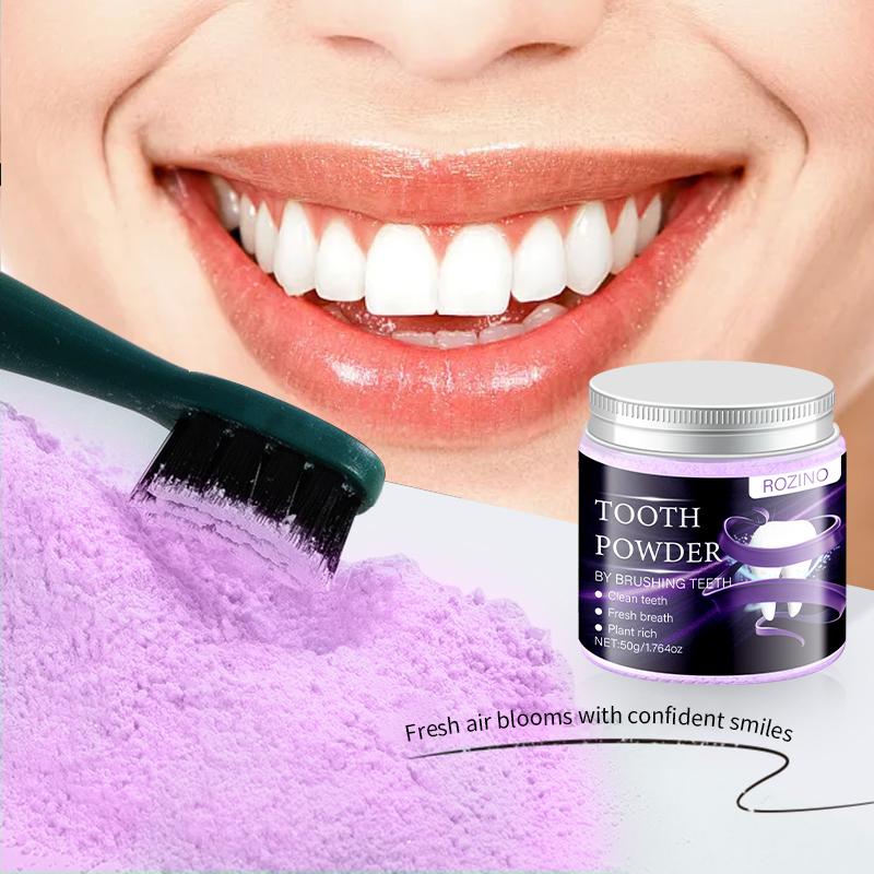 ROZINO Tooth Powder - Natural Oral Care for Clean Teeth & Fresh Breath (50g) Organic
