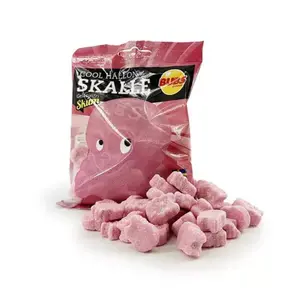 Bubs Cool Foamy Raspberry Skulls 90g - Vegan Sweet Snack