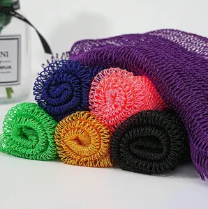 Tired of Back Acne & Dull Skin? African Exfoliating Net Sponge, Long Body Mesh Scrubber for Hard-to-Reach Areas, Deep Exfoliation to Unclog Pores, Lather Richly for Soft Smooth Skin, Viral TikTok Shower Essential