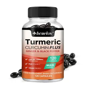 Bcuelov Turmeric Health Supplement, Supports Joint and Bone Health, 120 Capsules