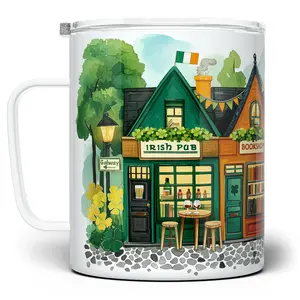 LOFTIPOP St Patricks Day Storefront Shops Mug, Cozy Whimsical Gifts, Designed and Printed in the USA by Loftipop
