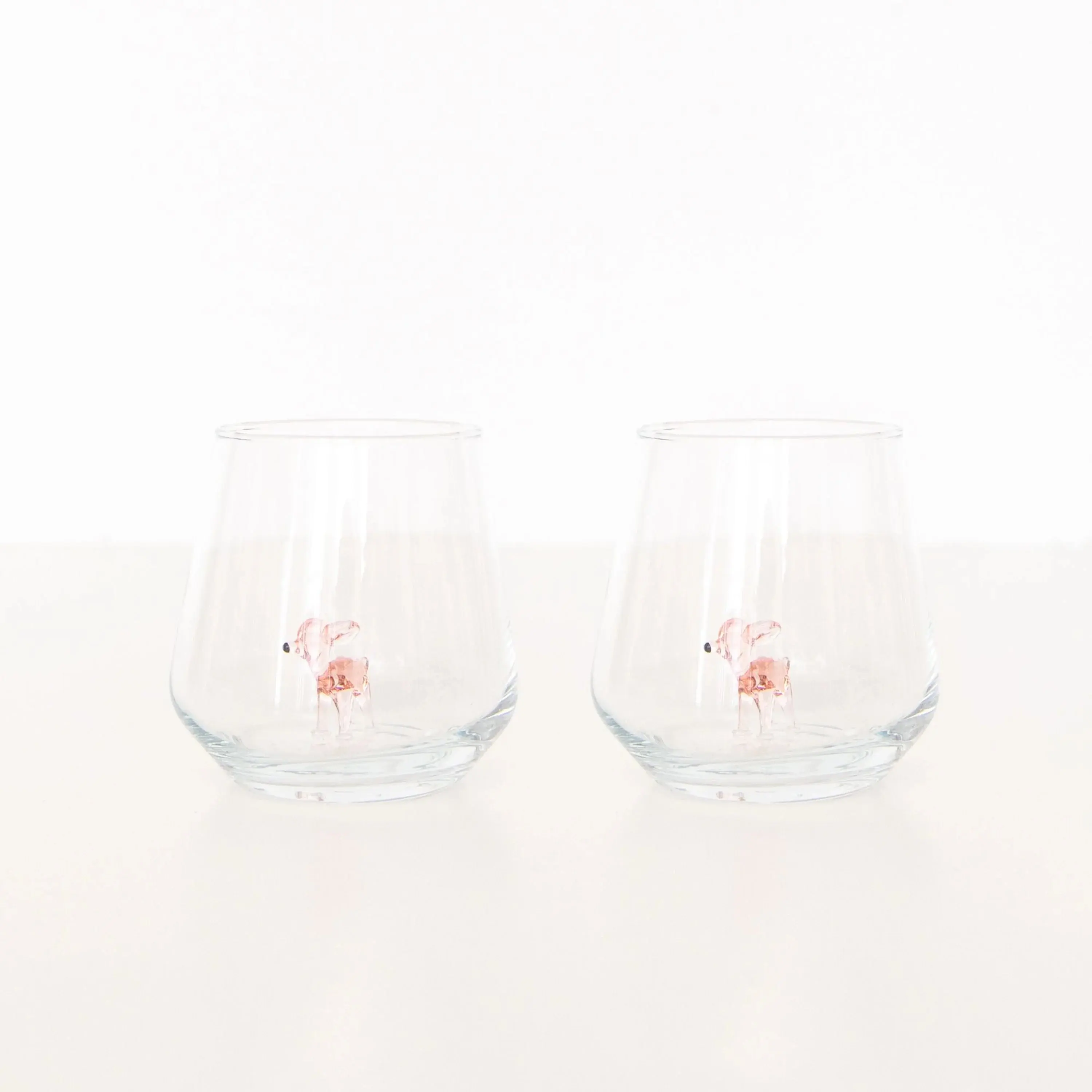 Bambi Drinking Glass in Pink