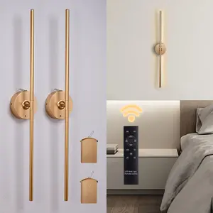 Non drilling installation and detachable, Perfect for renters/Renters Friendly,360 ° rotating creative wireless charging wall lights: no need to remove the entire lamp body/detachable charging battery compartment power supply wall lights/mirror lights