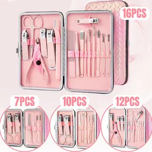 Manicure Set With Storage Case, 1 Set Portable Multi-functional Stainless Steel Nail Clipper Kit Pedicure Care Tool, Nail Kit For Women & Men, Christmas Gift