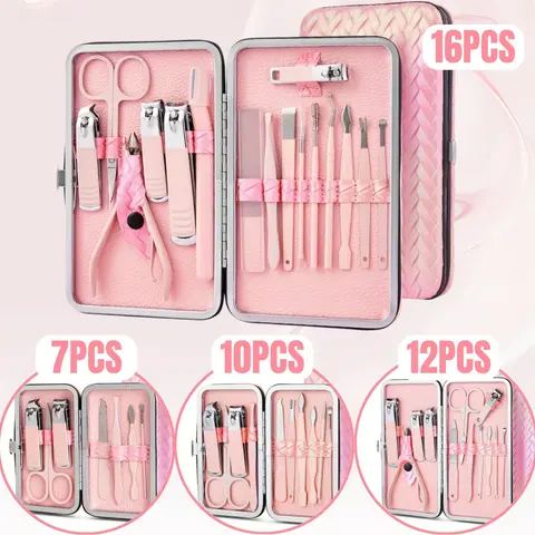Manicure Set With Storage Case Pouch, 1 Set Portable Multi-functional Stainless Steel Nail Clipper Kit Pedicure Care Tool, Nail Kit For Women & Men, Christmas Gift, Nail Salon Set, Nail Care Product