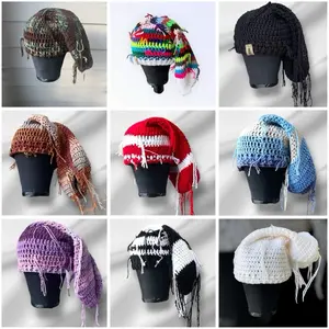 Handmade Slouchy/Sock Beanies - Distressed Style, 9 Color Options, Fashionable Warmth, Unisex, Snug Fit, Unique Craftsmanship