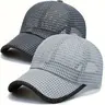 Men's Unisex 2-Pack Duckbill Baseball Cap Set - Lightweight Polyester, Cooling Mesh, Adjustable Hat, Breathable Ventilation, Machine Washable, One Size, Casual Outdoor Hiking Head Covering Hats
