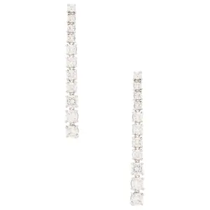 SHASHI Graduated Tennis Drop Earring in Silver