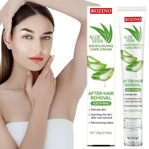 ROZINO Aloe Vera Hair Removal Cream 100g with Scraper for Soothing Delicate Skin After Hair Removal Moisturizing Lotion