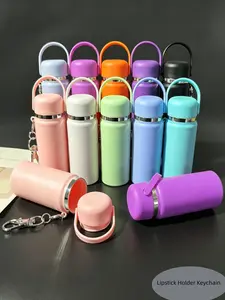 10 Mini Cup Lipstick Holders Keychains, Silicone Lipstick Box with Clip, Backpack Charm, Portable Lipstick Case for Handbag/backpack