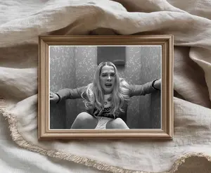 Funny Movie Poster, White Chicks Funny Bathroom Decor, Black and White, Toilet Print, Restroom Decor