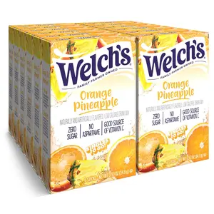 Welch's Singles To Go Water Drink Mix Powder Sticks, 12 Boxes 6ct Each (72 Servings) Orange Pineapple Flavor Pack of 12 Refreshing Drink Stick
