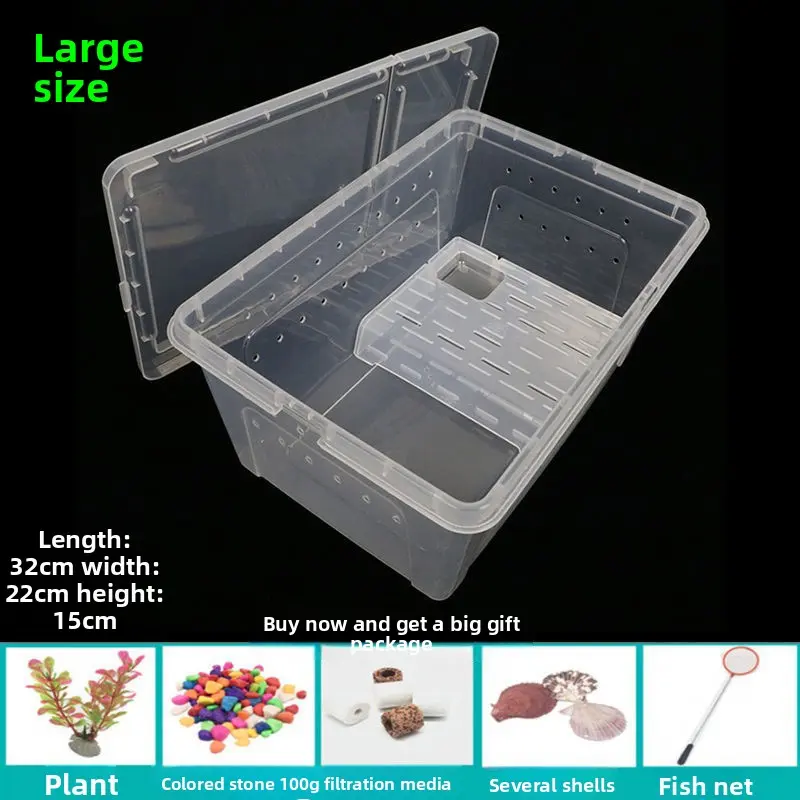 Large transparent white turtle box (comes with a l