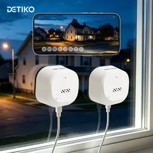 DETIKO 2K Window Security Camera, Dual-Band 2.4GHz/5GHz WiFi Indoor Cameras for Home Security, AI Full Color Night Vision, Person & Motion Detection, 24/7 Recording, Easy Installation for Home & Apartment, 1 Pack & 2 Pack Available