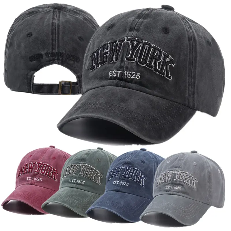 Vintage Washed Cotton Baseball Cap, Unisex "Classic 1625" Dad Hat with Adjustable Strap and UV Protection for Streetwear, Vintage Sports & Outdoor Hats, Casual Sports & Outdoor Hats