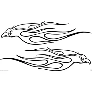 (2) Vinyl Car Graphics Boat Auto Truck Decal Sticker  Tribal # 5 Bird Design