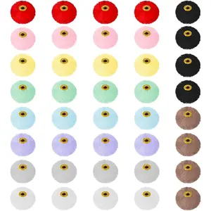 Household daily necessities 40 Piece Colorful Soft Fluffy Beads Faux Fur Pom Pom Beads 10 Colors Soft Puff Spacer Bead for DIY Jewelry Bracelets Pens Keychains Earrings Craft Accessories