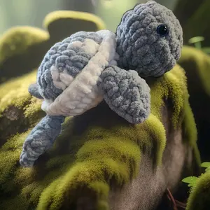 crocheted sea turtle plushie