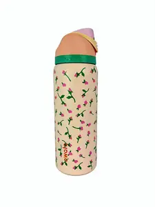 Owala32oz Owala Style Insulated Water Bottle, Double-Walled Vacuum Insulated, Leakproof Flip Lid, Ditsy Pink Floral Design Tumbler for Daily Use & Outdoor Adventures Drinkware Flasks Mug Bottled Portable Pure Copper with Bag Christmas Neon Color duck